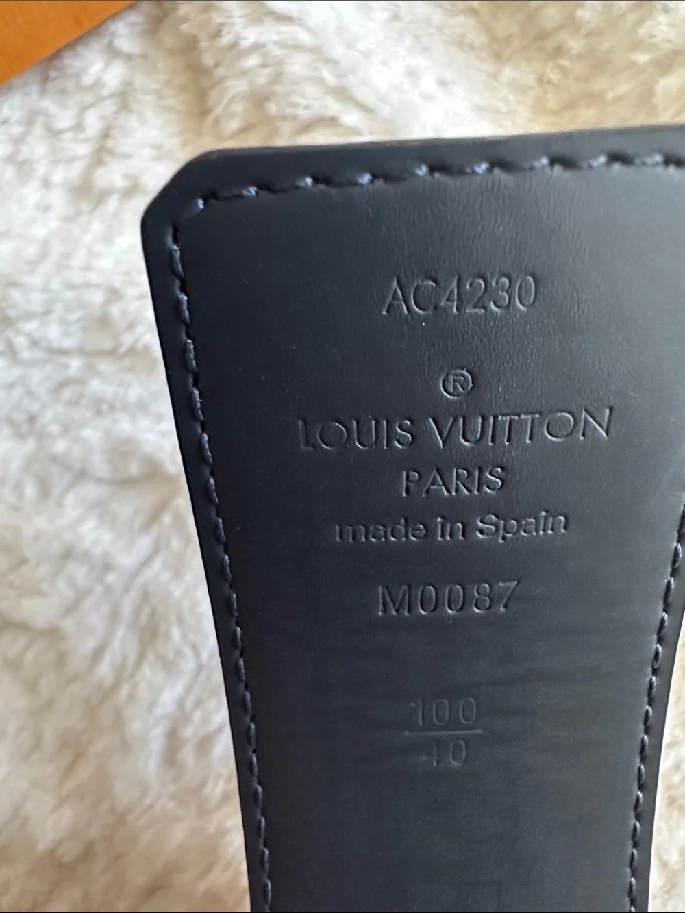 Louis Vuitton LV Initiales 40mm Reversible Damier Cobalt Belt 100/40